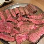 焼肉 山水 - 27年9月　ハラミステーキ　出来上がり