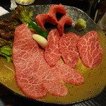 焼肉もとやま - 厳選三点盛でございます