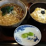 Sobadokoro Hanaya - たぬきそば、ミニ玉子丼