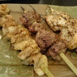和の粋 - 2015.9.11串焼き（皮・砂肝・もも）
