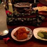 Tensuke - カボチャの煮物、浅漬け、日本酒