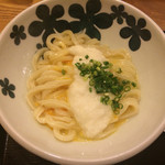 讃岐うどん 本格手打 てつ家 - とろろ釜玉うどん 中盛