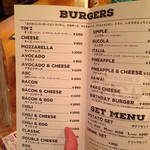 チンズバーガーマーケット - ハンバーガーの種類は多いです