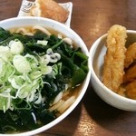 更新うどん - これがいつもの私のメニューですよ～ｗ(あｗいなりかじっちゃったｗ)
