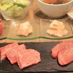 Shimofuran - 【5種類の焼肉ランチ1500yen】色々食べられるランチ限定メニュー。