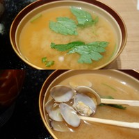 一心 金子 - お味噌汁の具はアサリ