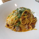 カッフェ アロマティカ - 自家製サルシッチャと春キャベツのキタッラ