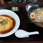 蜀味三国 - 塩ラーメンと天津飯