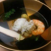 花蝶 銀座本店 - 椀物　才巻海老　鱧　銀杏　松茸