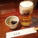 Wafuu Tonkatsu Tonki - 生ビール500円 付だし200円