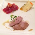 La cucina del Covo - 鮪のカルパッチョ、野菜のキッシュ、鴨のロースト