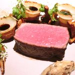 ライラ - ランチコース 5443円 のしんたま(内腿)のソテー 野菜添え