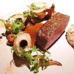 ライラ - ランチコース 5443円 のしんたま(内腿)のソテー 野菜添え