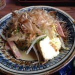 ご当地食材守谷庵 もりやん - スパム豆腐もやしの入った美味しいゴーヤチャンプル