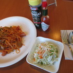 カフェ ウィンディ - ナポリタンセット、ランパス4利用で￥500