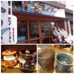 まぐろ堂 博多みつわ - テーブルに2種類の透明な出汁（タレかも）が置かれています。お茶は最初に麦茶が出されますし、食後には温かいお茶が出されるなど気遣いもいいですね。