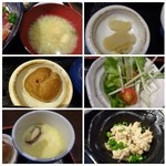 magurodouhakatamitsuwa - 小鉢は「本マグロのシーチキン」・お味噌汁・お漬物・茶碗蒸し・
                      野菜サラダ・デザートは「珈琲クリームが入ったミニシュー」など。
