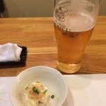 とゝや魚長 - エビスビールとクリームチーズ