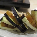 鮨 心白 - 【再訪4】和歌山水ナスの賀儀屋のお爺さんが漬けた奈良漬けはさみ