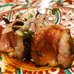 炭火割烹 白坂 - トロトロの茄子を包んで