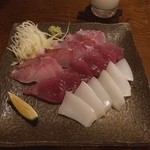 がじゅまる - 料理写真:島魚の刺身盛り合わせ

どれも新鮮で美味い（≧∇≦）