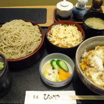 蕎麦 ひのや - かつ丼セット　そば大盛（のりなし）