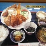 Michidure - 【料理】ミックフライ定食¥850(単品¥500も有り)