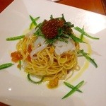 2015夏、生うにいくら冷静パスタ¥1380