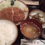 よしの - 特上ﾛｰｽｶﾂ定食