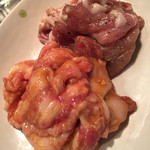 神保町食肉センター - Aランチ
      モモ(塩味)+ネックピートロ(味噌味)