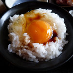 地鶏の京都 - 卵かけごはんです
