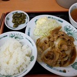 日高屋 - 生姜焼き定食（650円）