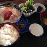 金彦魚店 - 刺身定食　盛合せ