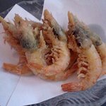 車力 - お通し(甘エビのから揚げ）