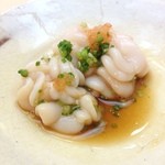 鮨十 - 白子ポン酢。非常にクリーミーで美味しい❤︎