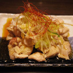 蒸し鶏の葱ポン酢