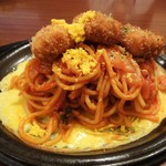 スパゲッティハウス シェフ - カニコロ イタリアン (シェフ手作りカニクリームコロッケ）900円（税込）モチモチのパスタが美味しいですネ！濃厚な味付けのイタリアンはパスタによく合っています。