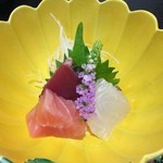 つる幸 - 鰹・鰆・平目の昆布締め