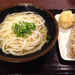 香川 一福 - 温 かけ 中（500円）＆ちくわ天（200円）＆半熟卵天（100円）