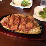 Original Dining KENT,S - スパカツ　サラダとドリンク、デザート付き　2015.09.17