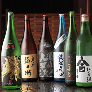店主おすすめのレアな日本酒・焼酎もあり