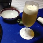 信夫温泉のんびり館 - 夕食・生ビール