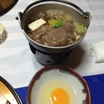信夫温泉のんびり館 - 夕食・和牛すき焼き