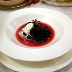 Hermitage de Tamura - デザートのブルーベリーとアイスクリーム