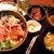 神戸牛炭火焼肉 いく田 - 料理写真:噂のランチメニュー　神戸牛ネギトロ丼セット（空のガラスの器はサラダでした)デザート付が嬉しい