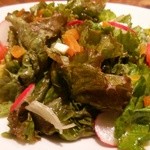 グルガオン - (2015/9/17)本日はグルガオンディナー2900円を注文しました。最初に運ばれてきたサラダは、サニーレタスのような葉野菜に赤蕪、トマト、モッツァレラなどが入ってます。