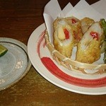 味人 - 甘鯛と松茸の湯葉巻き揚げ