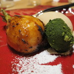 個室会席 北大路 虎ノ門茶寮 - 大豆きな粉アイスクリーム・焼きちぢく・抹茶白玉