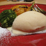 個室会席 北大路 虎ノ門茶寮 - 大豆きな粉アイスクリーム・焼きちぢく・抹茶白玉