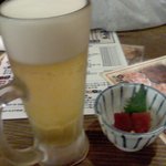 ビールとお通し